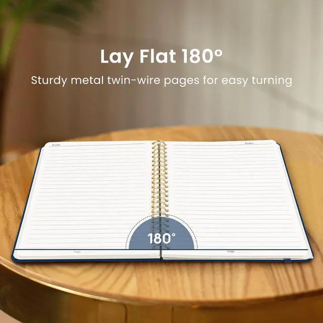 Alt view image 4 of 7 - Lined Spiral Journal Notebook for Women & Men, 140 Pages, College Ruled Hardcover Notebook for Work & Note Taking, Journals for Writing, A5(5.7" x 7.9") Navy