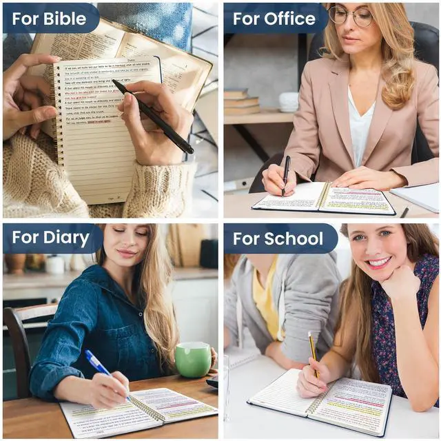 Alt view image 7 of 7 - Lined Spiral Journal Notebook for Women & Men, 140 Pages, College Ruled Hardcover Notebook for Work & Note Taking, Journals for Writing, A5(5.7" x 7.9") Navy