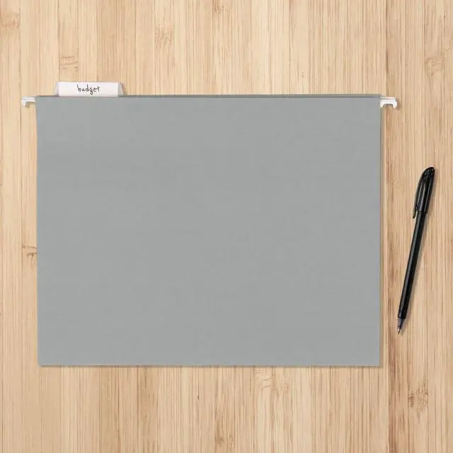 Alt view image 5 of 5 - Hanging File Folders with Adjustable Tabs for Document Organization, Letter Size, Gray, 25-Pack