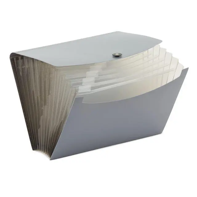 Alt view image 3 of 5 - Expanding Organizer File Folder for Documents, Letter Size, 13 Pockets, Waterproof, Black & Gray, 2-Pack