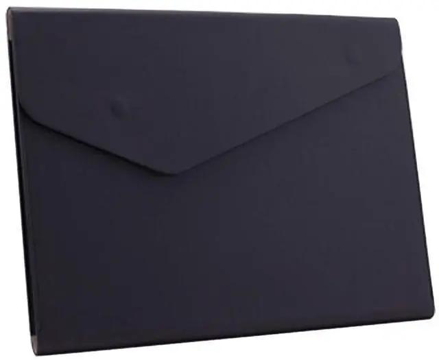 Main image of PU Leather A4 File Folder Document Holder Waterproof Portfolio Envelope Folder Case with Invisible Magnetic Closure Black