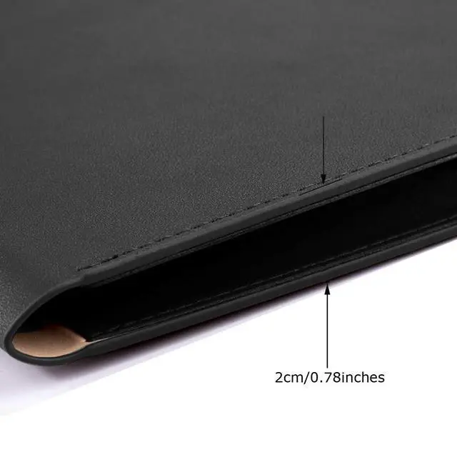 Alt view image 4 of 7 - PU Leather A4 File Folder Document Holder Waterproof Portfolio Envelope Folder Case with Invisible Magnetic Closure Black