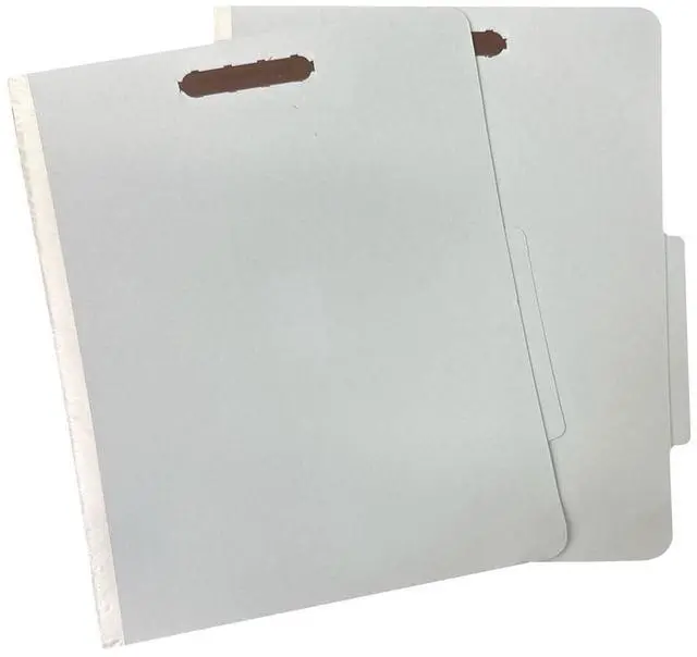 Main image of Sturdy Pressboard Classification File Folders with Fasteners, Dividers, 2" Expansion for Documents Organization, 11.97 x 10.55 inch, Green, 10-Pack