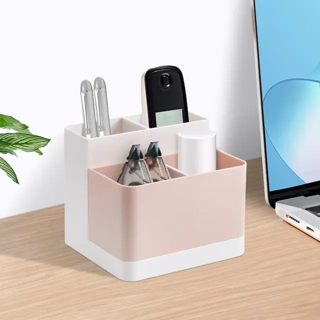 Alt view image 3 of 7 - Desktop Storage Organizer Pencil Card Holder Box, Holders for Desk Accessories, Container for Desk, Office Supplies, Vanity Table