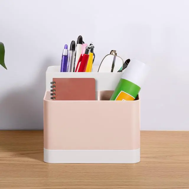 Alt view image 2 of 7 - Desktop Storage Organizer Pencil Card Holder Box, Holders for Desk Accessories, Container for Desk, Office Supplies, Vanity Table