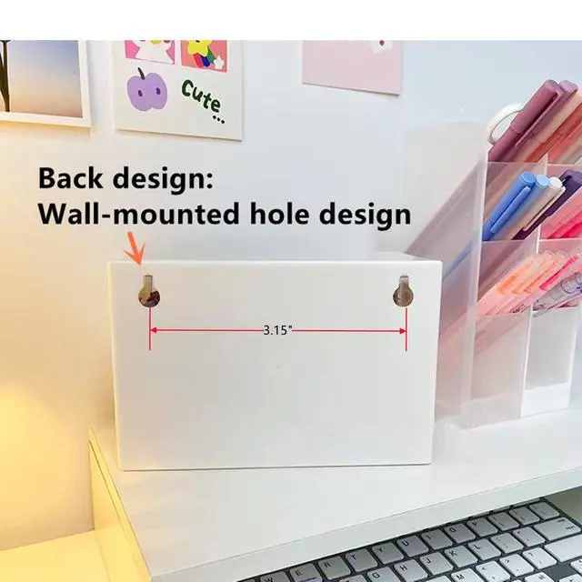 Alt view image 7 of 7 - 2PCS Small Drawer Organizer for Desk, Desktop Drawer Organizer with 9 Clear Drawers, Plastic Desktop Storage Drawers 7.1 Inch x 3 .9 Inch x 4.7 Inch, White