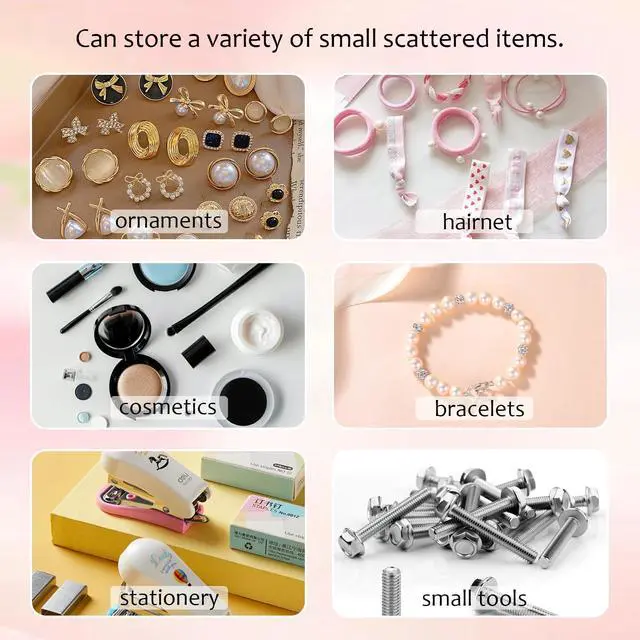 Alt view image 7 of 7 - Mini Desk Drawer Organizer with 6 Clear Drawers - 7" x 3.9" x 4.7" Small Plastic Storage Box for Office, Classroom, Crafts, and Home Desktop Organization