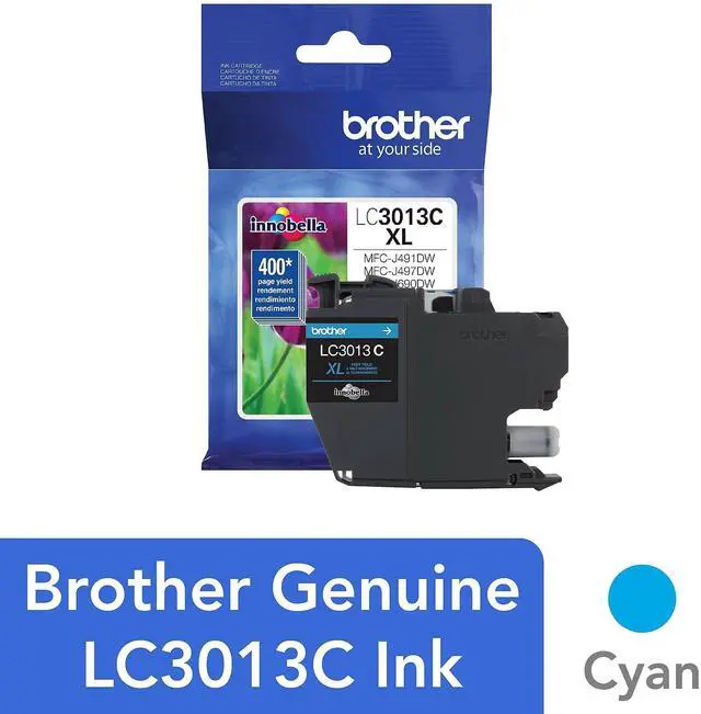 Alt view image 2 of 7 - Printer LC3013C Single Pack High Cartridge Yield Up to 400 Pages LC3013 Ink Cyan