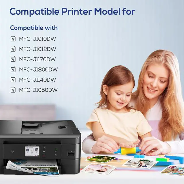 Alt view image 2 of 7 - LC401XL Ink Cartridges Compatible for Brother Ink Cartridges LC401 LC401XL for Brother MFC-J1010DW MFC-J1012DW MFC-J1170DW MFC-J1800DW Printer Ink (Black Cyan Magenta Yellow, 4 Pack)