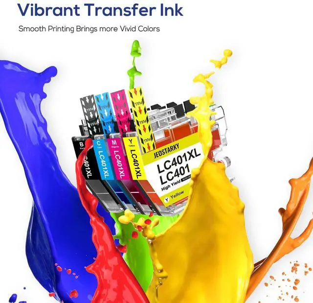 Alt view image 5 of 7 - LC401XL Ink Cartridges Compatible for Brother Ink Cartridges LC401 LC401XL for Brother MFC-J1010DW MFC-J1012DW MFC-J1170DW MFC-J1800DW Printer Ink (Black Cyan Magenta Yellow, 4 Pack)