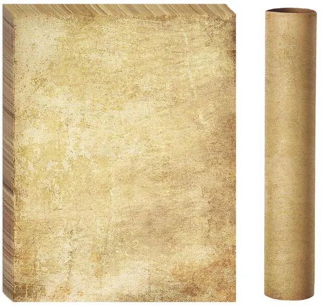 Main image of Vintage Stationery Paper, Parchment Printer Paper 8.5 x 11, 100 Sheets Aged Stationery for Letter Writing, Certificates, Diplomas, Resumes, Crafts100 GSM