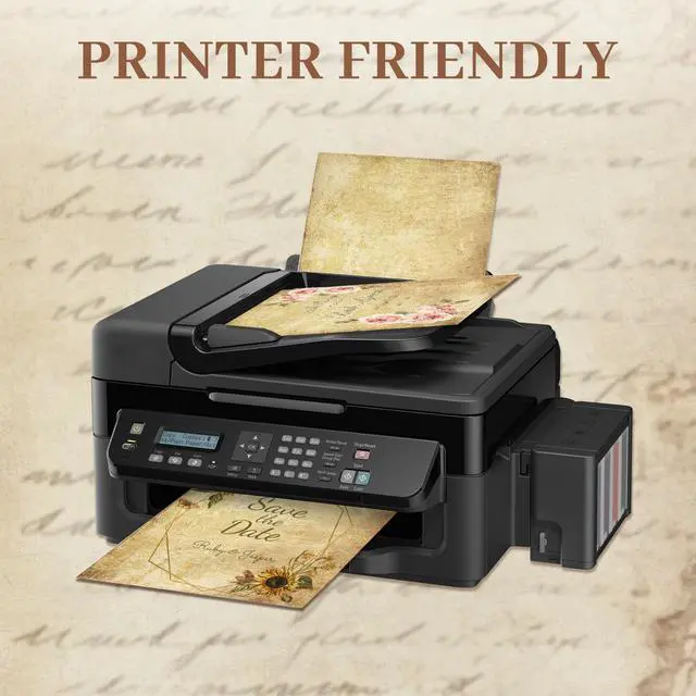 Alt view image 4 of 7 - Vintage Stationery Paper, Parchment Printer Paper 8.5 x 11, 100 Sheets Aged Stationery for Letter Writing, Certificates, Diplomas, Resumes, Crafts100 GSM