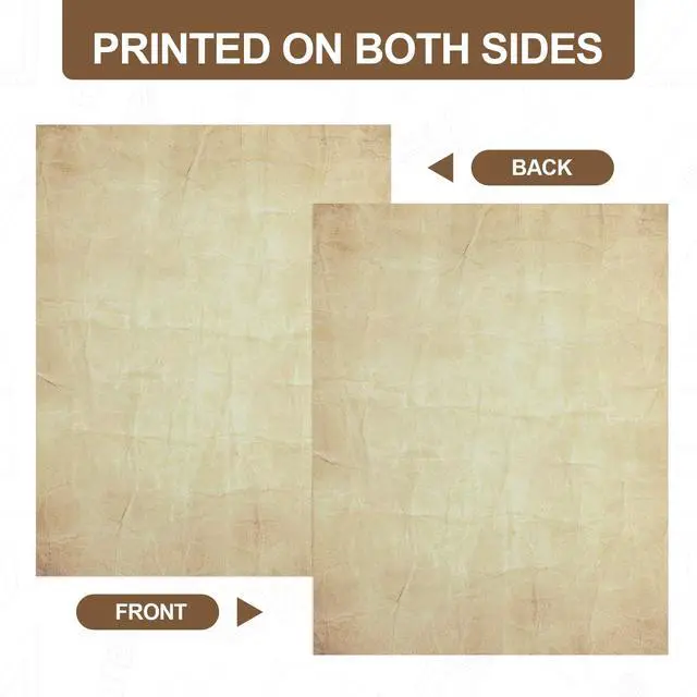 Alt view image 3 of 7 - 70PCS Vintage Paper 8.5 x 11 in Parchment Paper for Writing Letter writing paper, Decorative Printer Paper for Invitation, Letter, Resume, Award, Diploma, Art, Craft, Certificate Antique Paper