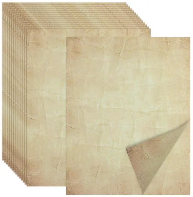 Main image of 70PCS Vintage Paper 8.5 x 11 in Parchment Paper for Writing Letter writing paper, Decorative Printer Paper for Invitation, Letter, Resume, Award, Diploma, Art, Craft, Certificate Antique Paper