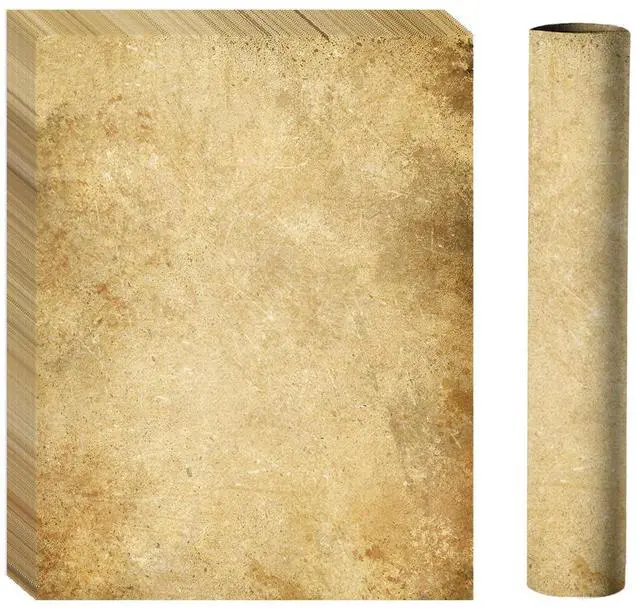 Main image of 100 Sheets Vintage Paper, Parchment Paper for Printing, Aged Stationery for Letter Writing, Certificates, Scrapbook, Resumes, Crafts100 GSM