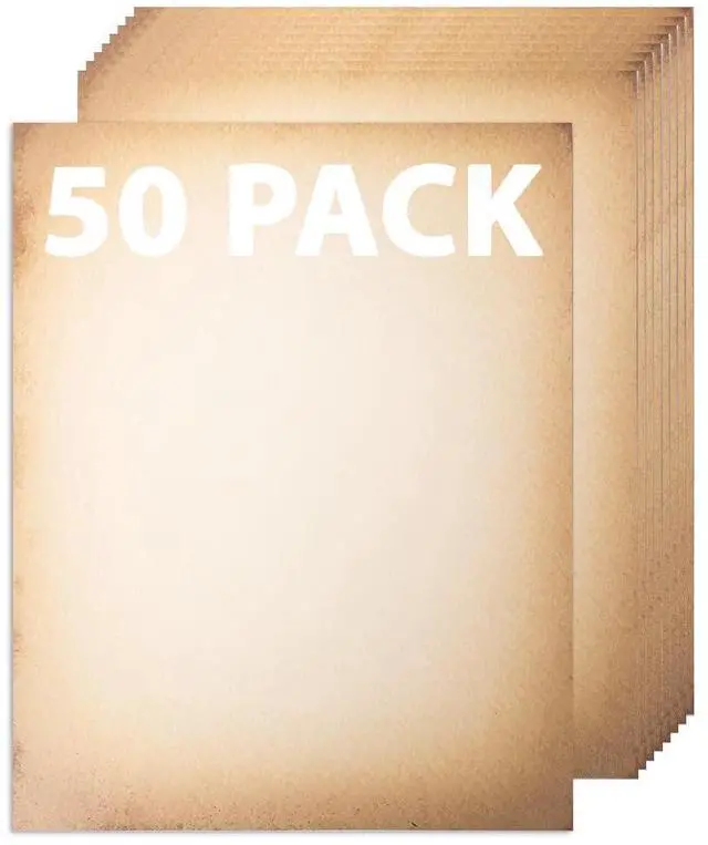 Alt view image 2 of 6 - 50 Pack Classic Aged Paper | Vintage Stationary Paper | Use for Creating Timeless Writing, Drawing, Sketches, Painting Projects | Ink Jet and Laser Printer Friendly | 8.5 x 11 Inches 50 Sheets
