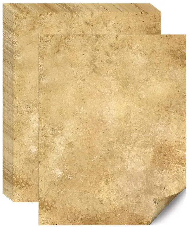 Main image of Vintage Paper Parchment Paper for Writing, 100 Sheets Old Looking Stationery Paper for Certificates, Scrapbook, Resumes, Crafts100 GSM