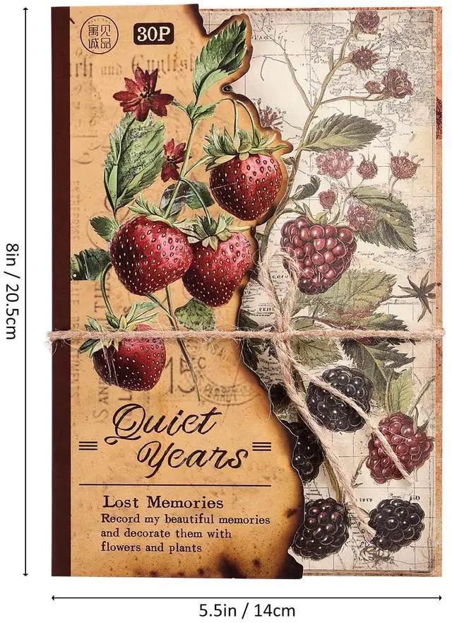 Alt view image 5 of 7 - 120 Sheets Vintage Botanical Scrapbook Paper Set, Journaling Scrapbooking Supplies Craft Decoupage Papers Kit, 4 Themes x 30 Mushroom Floral Antique Letter Design for Junk Journals Collage Card Making