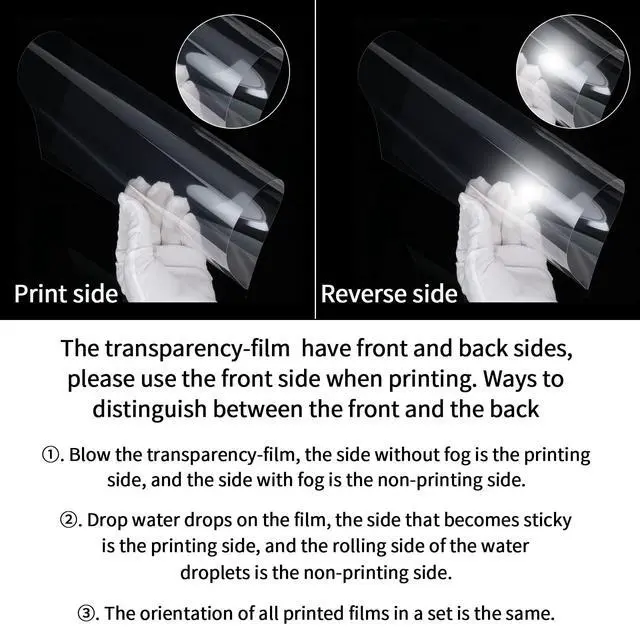 Alt view image 7 of 7 - 30 Sheets Transparency Film Paper, 8.5x11 Inches Transparent Film for Ink Jet Printer, 100% Transparencies Printing Transparent Film Sheets for Overhead Projector, Silk Screen Printing