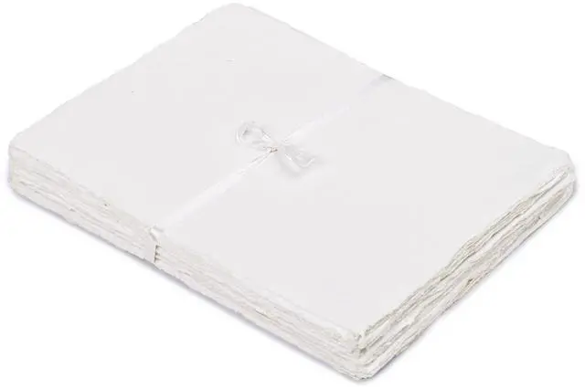 Main image of Offwhite Deckled Edge Watercolor Paper 25 Sheets 6x8 Inches