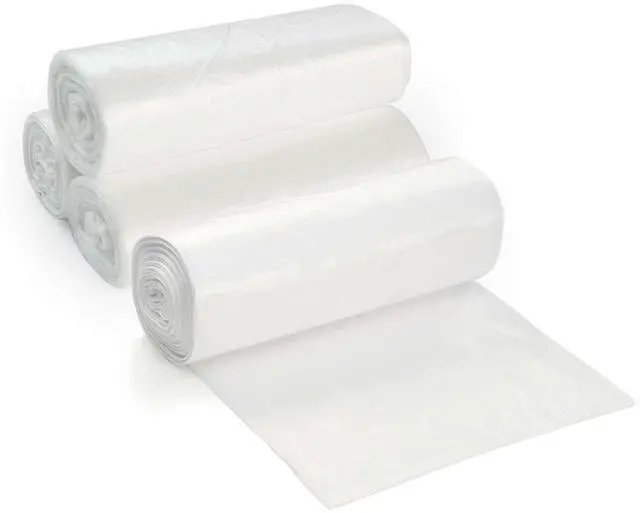 Main image of 7-10 Gallon Clear Garbage Can Liners, 100 Count - Small - Medium Trash Can Liners - High Density, Thin, Lightweight, 8 Microns - for Office, Home, Hospital Wastebaskets - 2 Coreless Rolls