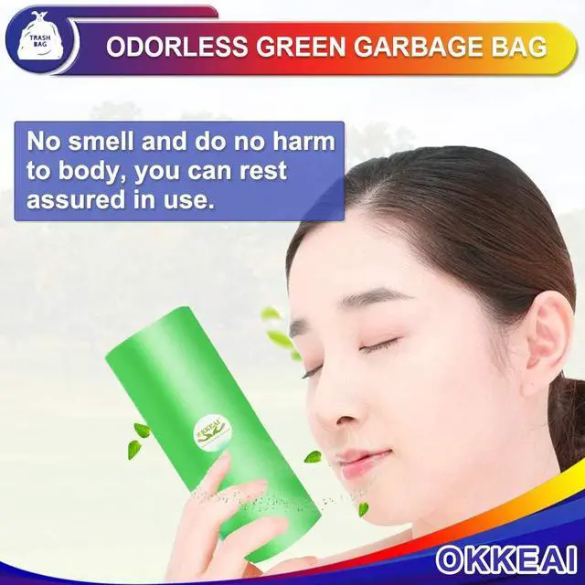 Alt view image 7 of 7 - 3 Gallon Small Trash Bags 100 Counts Small Trash Can Liners Garbage Bags Mini 10L Wastebasket Bin Liners Bags for Bathroom Kitchen Bedroom Living Room Office,Green