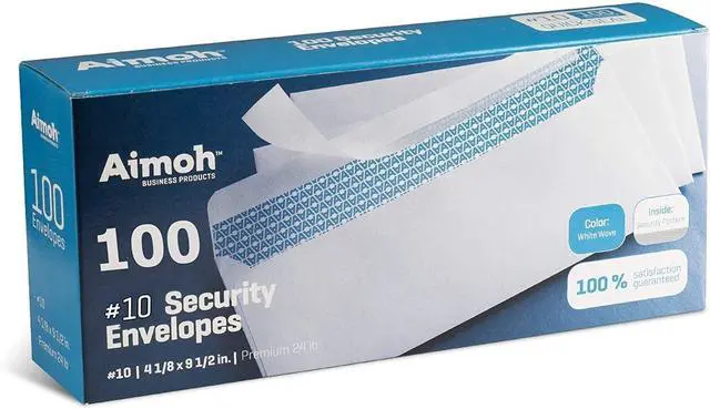 Main image of #10 Security Mailing Envelopes Letter Size, Self Seal, 100 Count
