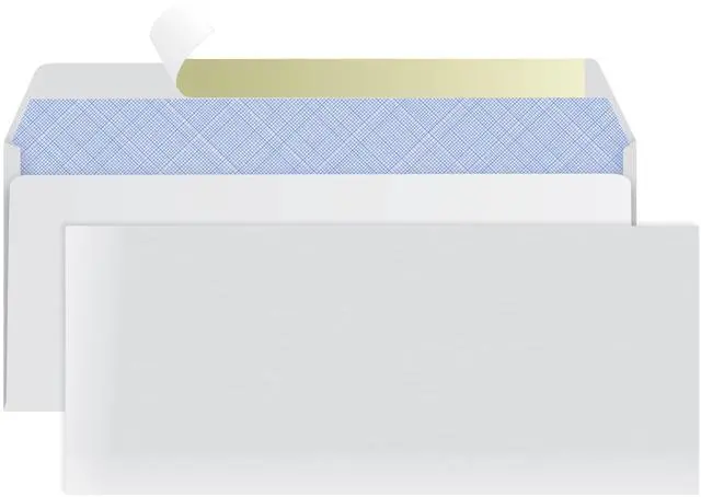 Alt view image 7 of 7 - #10 Envelopes Letter Size Self Seal | 100 Business Mailing Security Peel and Sealing Envelope | 100% Tinted | no 10 White Windowless Legal Regular Plain Envelops Pack | 4-1/8 x 9-1/2 Inches | 24 LB