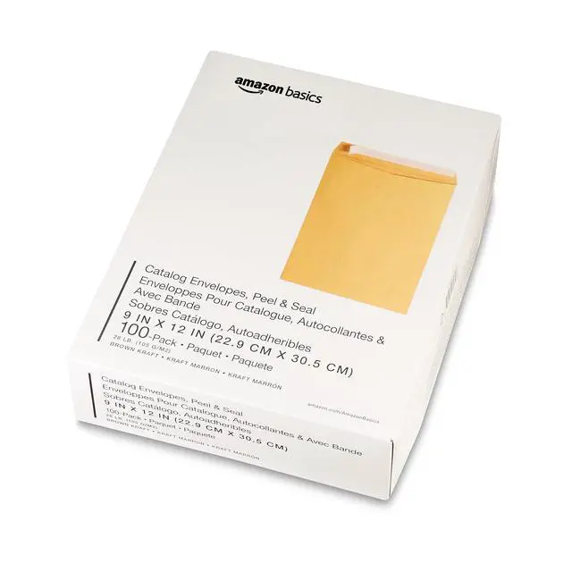 Alt view image 7 of 7 - Catalog Mailing Envelopes, Peel and Seal, 9" x 12", Brown Kraft, 100-Pack