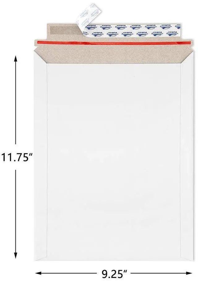 Alt view image 2 of 7 - 9x11.5 Self Seal Photo Document Mailers 25 Pack Stay Flat White Cardboard Envelopes, 9.25 x 11.75 Inches