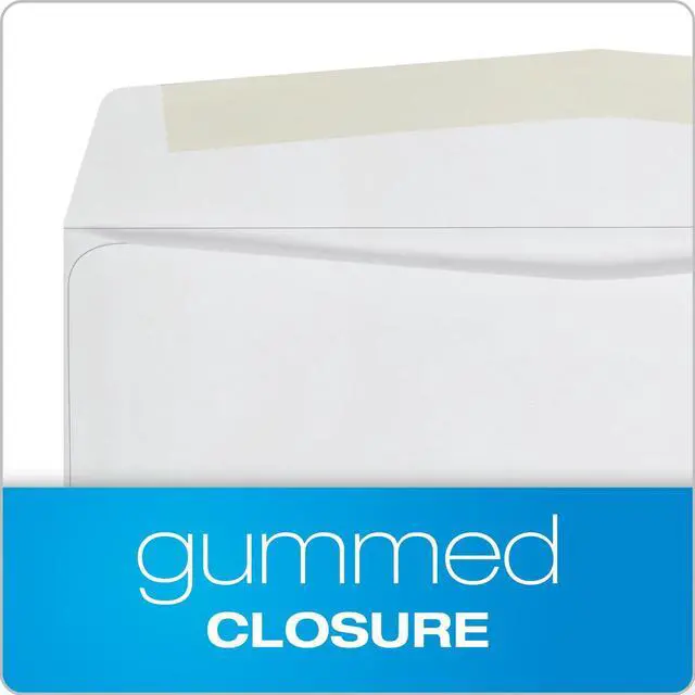 Alt view image 5 of 7 - #10 Envelopes, Letter Size White Mailing Envelopes, 4-1/8x9-1/2 Inch, No Window Business-Envelopes, Gummed Closure, 500/Box (QUA90020) (Pack of 5)