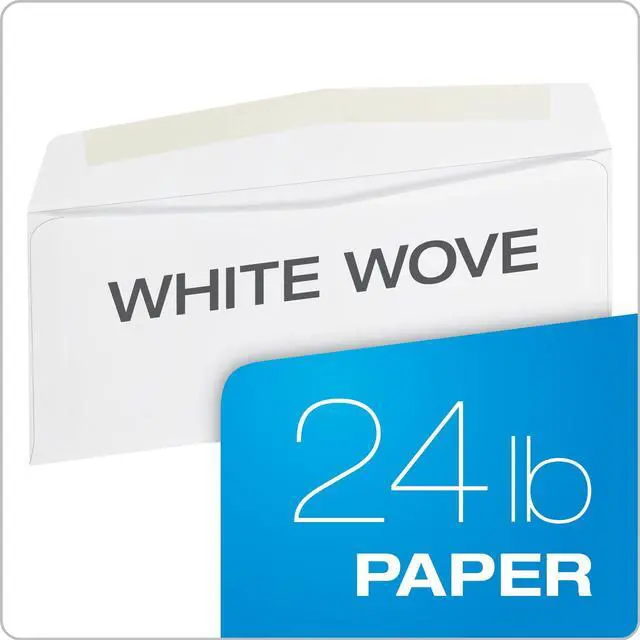 Alt view image 7 of 7 - #10 Envelopes, Letter Size White Mailing Envelopes, 4-1/8x9-1/2 Inch, No Window Business-Envelopes, Gummed Closure, 500/Box (QUA90020) (Pack of 5)