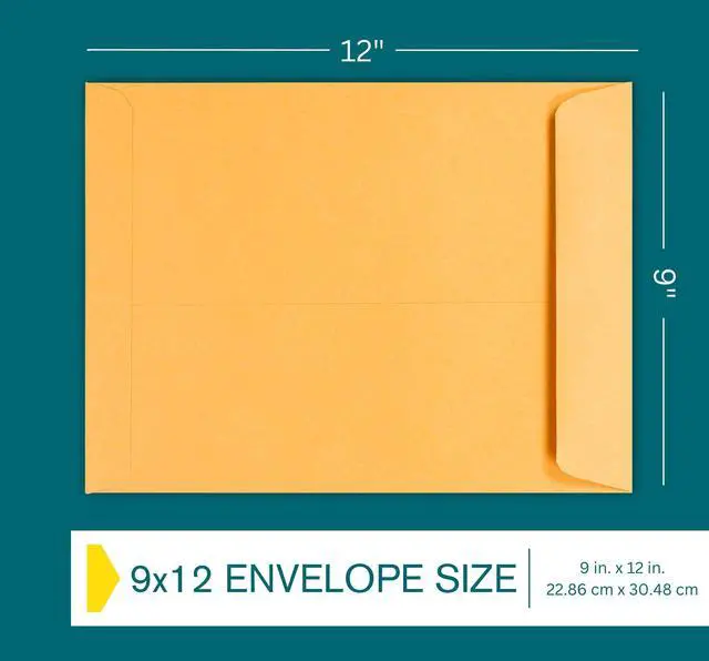 Alt view image 3 of 6 - 9x12 Envelopes Self Seal - 15 Pack - Open End Brown Kraft Mailing Envelopes for Catalogs, Presentatios, Oversized Documents - Self Sealing Envelopes with Peel and Seal Closure - 28lb Heavyweight Paper