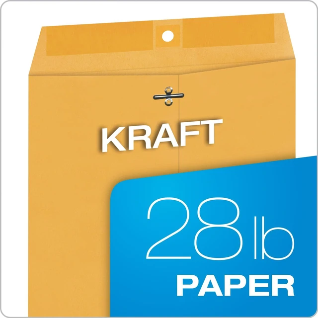 Alt view image 7 of 7 - 9 x 12 Clasp Envelopes with Deeply Gummed Flaps, Great for Filing, Storing or Mailing Documents, 28 lb Brown Kraft, 100 per Box (QUA37890)
