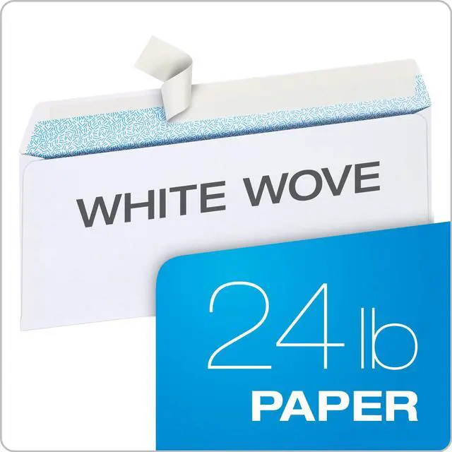 Alt view image 4 of 7 - #10 Security Envelopes,Self Seal Envelopes for Home,School,and Business Mailings,No Window,4-1/8 x 9-1/2 Inches,Durable 24 lb White Paper,500 Count (Pack of 5)