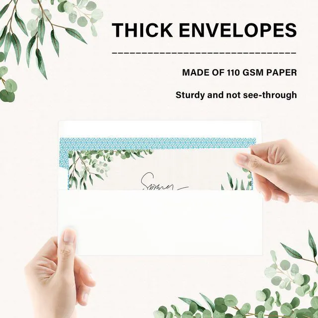 Alt view image 3 of 7 - 50 Pack #10 Envelopes Letter Size Self Seal Business Envelopes | Security Mailing Envelopes, 4 1/8 x 9 1/2 Inches, White
