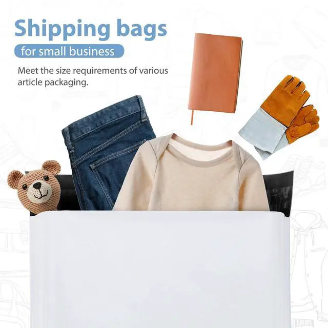 Alt view image 4 of 7 - White Poly Mailers 14.5x19 100 Pack, Large Shipping bags Self-Seal Shipping Envelopes , Packaging Envelope for Small Business, Boutique, Clothing