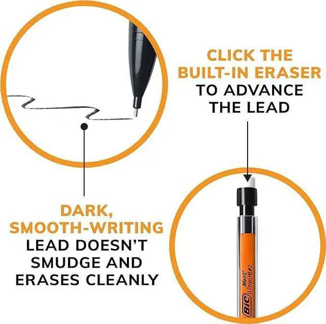 Alt view image 2 of 6 - Xtra Smooth Mechanical Pencil with 0.7 mm Medium Point ,Refillable and Retractable, School Supplies for Students and Teachers, 40-Count Pack