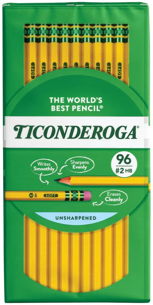 Main image of Wood-Cased Pencils, Unsharpened, #2 HB Soft, Yellow, 96 Count