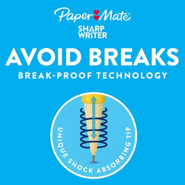 Alt view image 2 of 7 - SharpWriter Mechanical Pencils, 0.7 mm #2 Pencil Lead, Yellow, 36 Count - Back to School Supplies