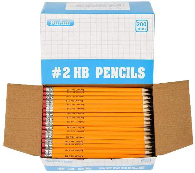 Main image of Wood-Cased #2 HB Pencils, Pre-sharpened, 200 Count Bulk Pack