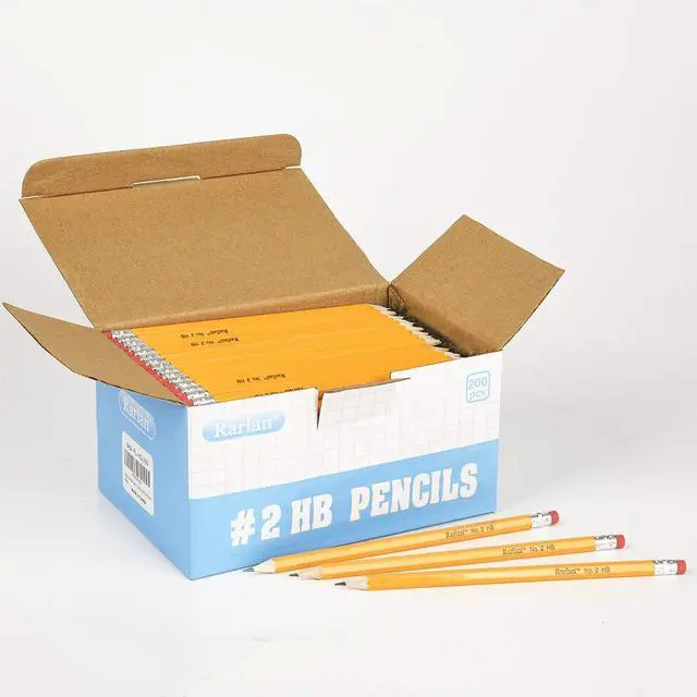 Alt view image 2 of 6 - Wood-Cased #2 HB Pencils, Pre-sharpened, 200 Count Bulk Pack