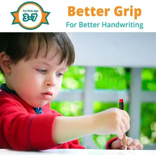 Alt view image 4 of 6 - My First Pencil, Easy-to-Hold Jumbo Pencils for Preschoolers, Kindergarteners & 1st Graders, Brown Wooden 2B Fat Pencils for Kids Ages 3-7, 2 Pack (5 Each) + Sharpener