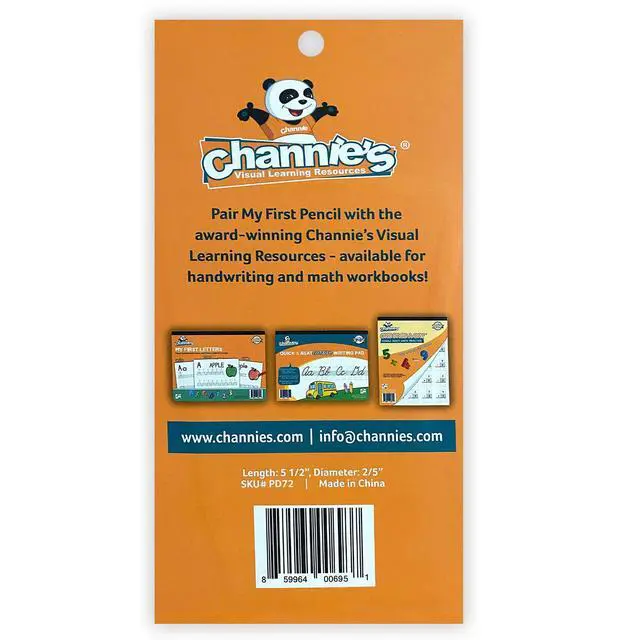 Alt view image 6 of 6 - My First Pencil, Easy-to-Hold Jumbo Pencils for Preschoolers, Kindergarteners & 1st Graders, Brown Wooden 2B Fat Pencils for Kids Ages 3-7, 2 Pack (5 Each) + Sharpener
