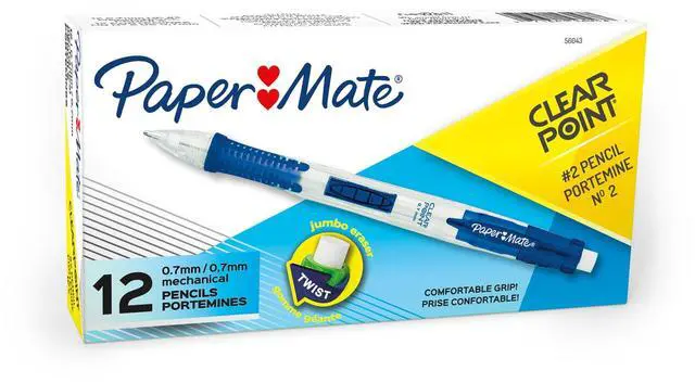 Main image of Clearpoint Mechanical Pencils, 0.7mm HB #2 Lead, Blue Barrels, 12 Count - Teacher Supplies, Journaling, Note Taking