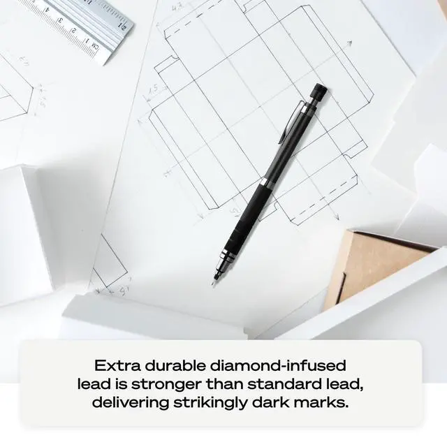 Alt view image 6 of 7 - Kuru Toga Elite Mechanical Pencil Starter Kit, 0.5mm, HB #2, Silver Barrel, 1 Pack