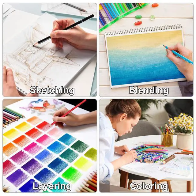 Alt view image 4 of 7 - 72 Count Colored Pencils for Adult Coloring Books, Soft Core,Ideal for Drawing Blending Shading,Color Pencils Set Gift for Adults Kids Beginners