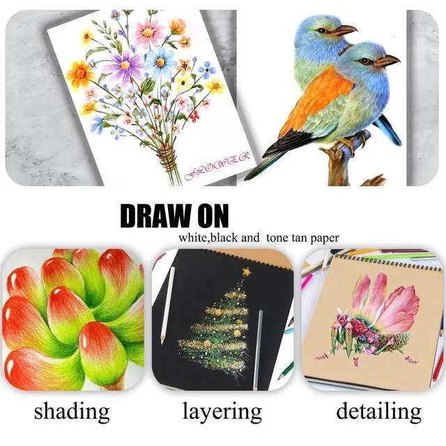 Alt view image 5 of 7 - 72 Count Colored Pencils for Adult Coloring Books, Soft Core,Ideal for Drawing Blending Shading,Color Pencils Set Gift for Adults Kids Beginners
