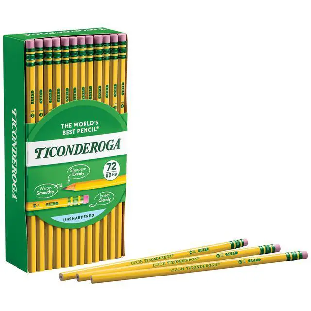 Alt view image 4 of 7 - Wood-Cased Pencils, Unsharpened, 2 HB Soft, Yellow, 72 Count