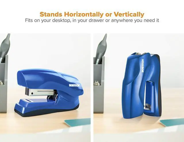 Alt view image 4 of 6 - Office Heavy Duty Stapler, 40 Sheet Capacity, No Jam, Half Strip, Fits into the Palm of Your Hand, For Classroom, Office or Desk, Navy Blue